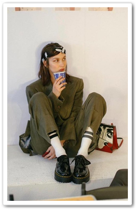 Instagram: Bella Hadid In Vivienne Westwood Suit - HADIDSCLOSET